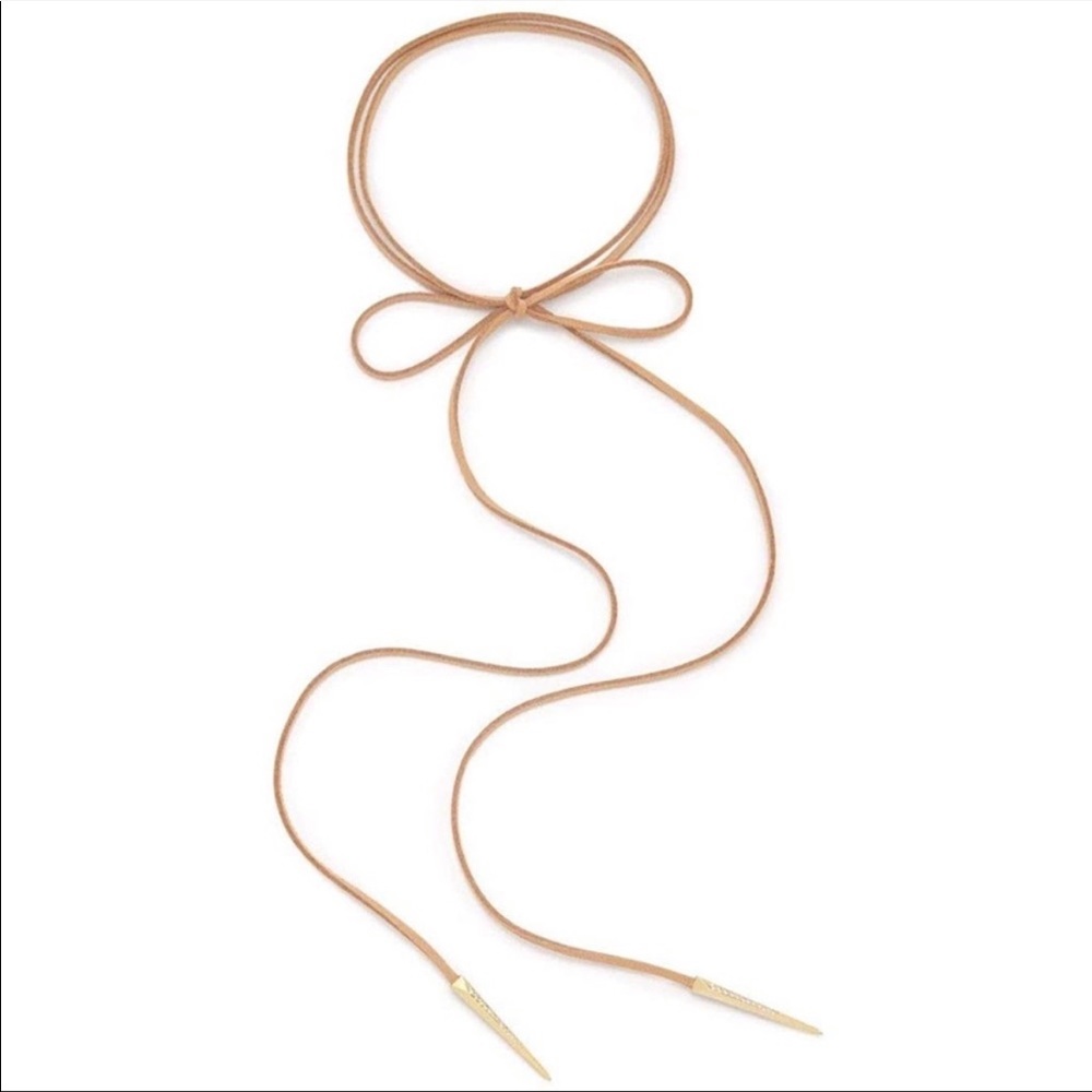Kendra Scott Pierce Suede Wrap Choker Nude/Gold
